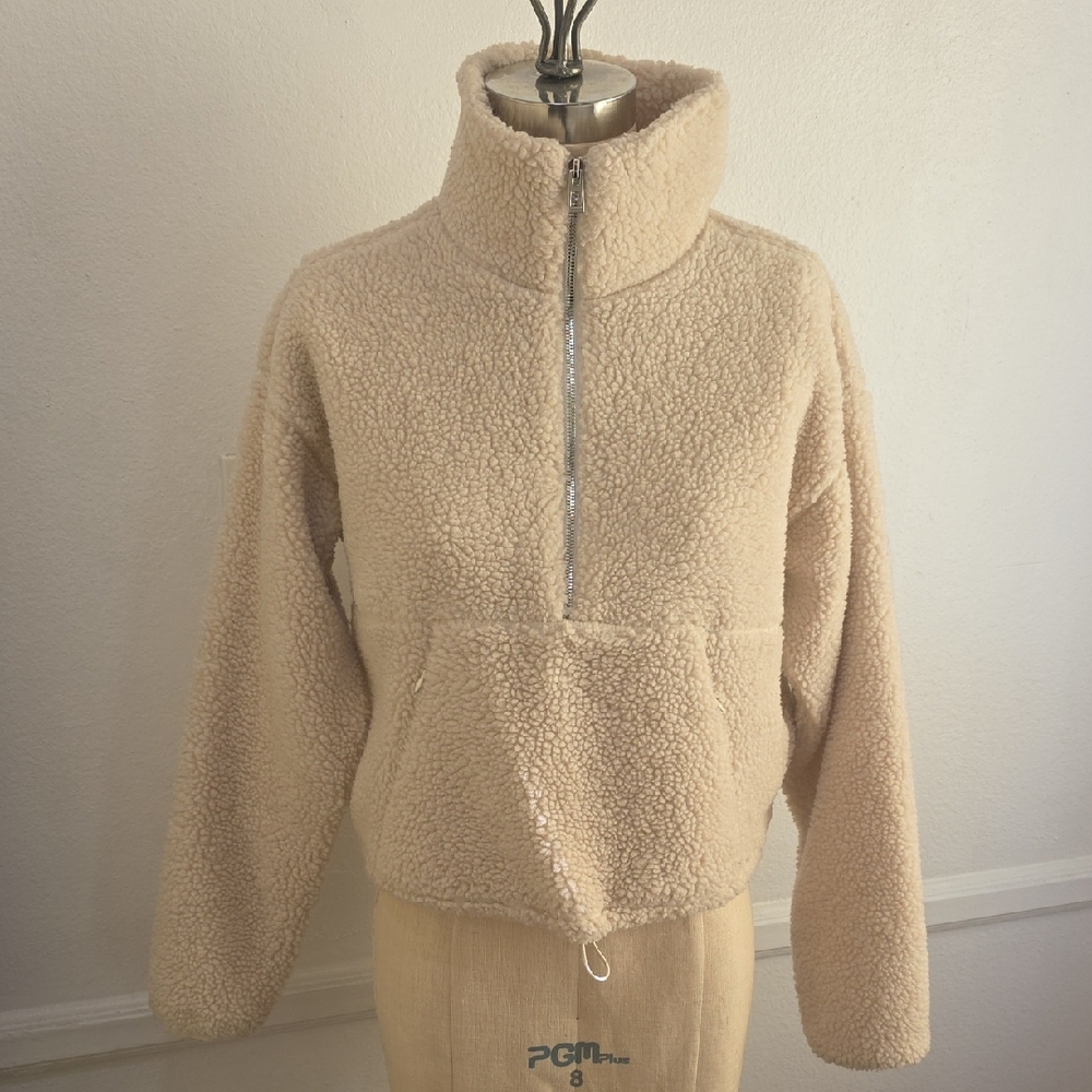 Good American‎ Cozy Cream Sherpa Jacket Small